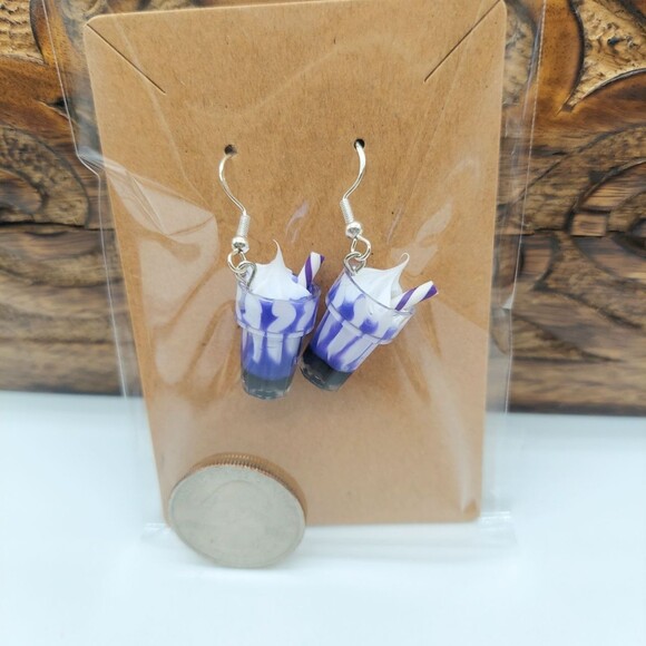 3D Milkshake Earrings - Picture 2 of 2